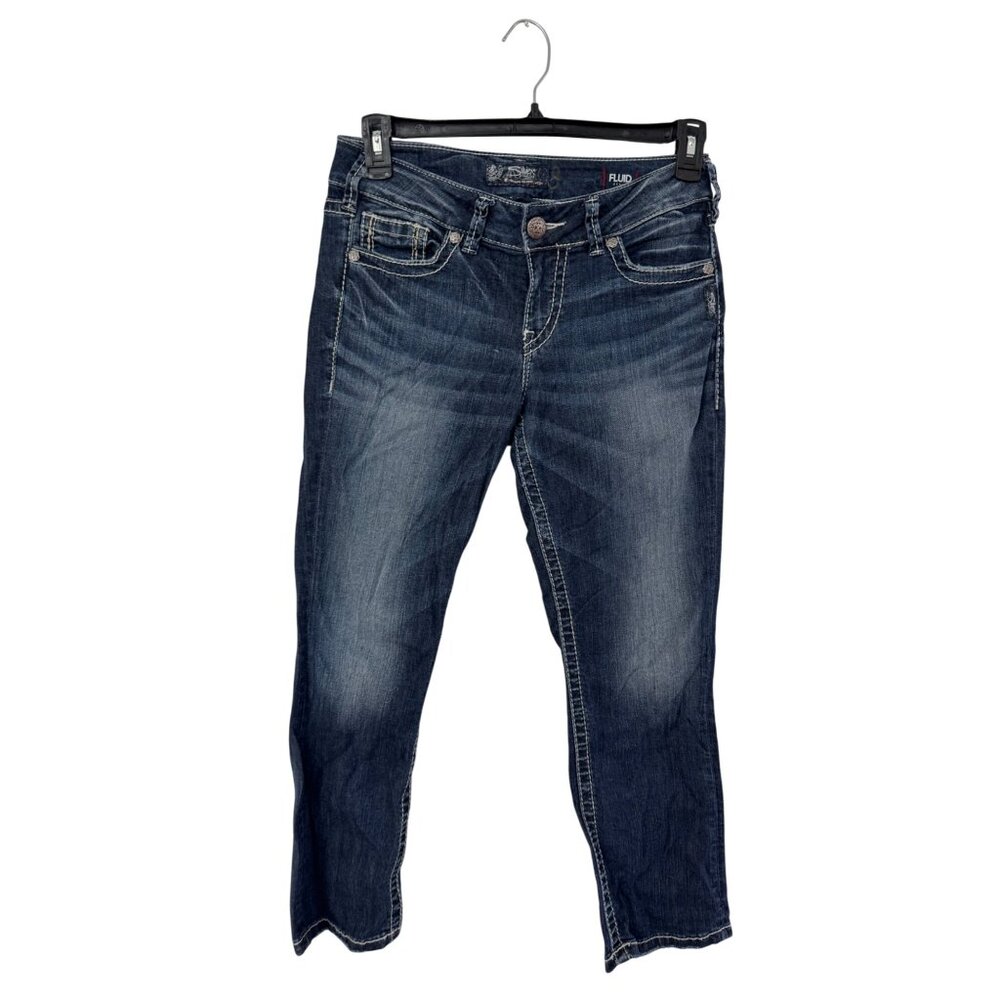 Silver Suki Mid-Capri Jeans Womens W29/L22.5 Blue pants
